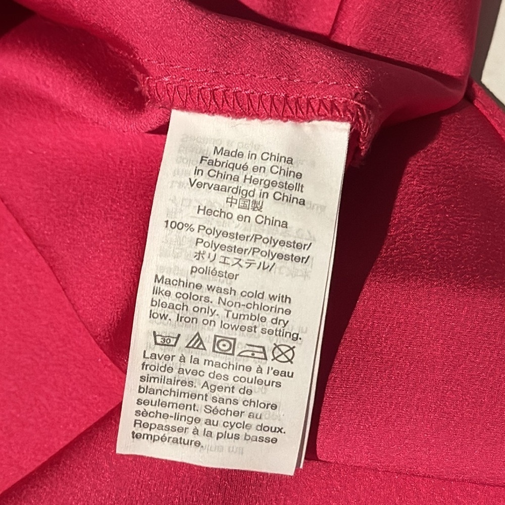 J.Crew Factory Women's 8 - Begonia Pink Ruffle-Trim Henley Tank Blouse‎ - Picture 7 of 7